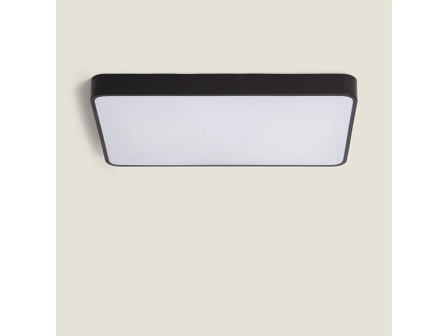 Plafonnier LED Rectangulaire Métal 40W CCT Sélectionnable Hidria 600x400 mm Noir