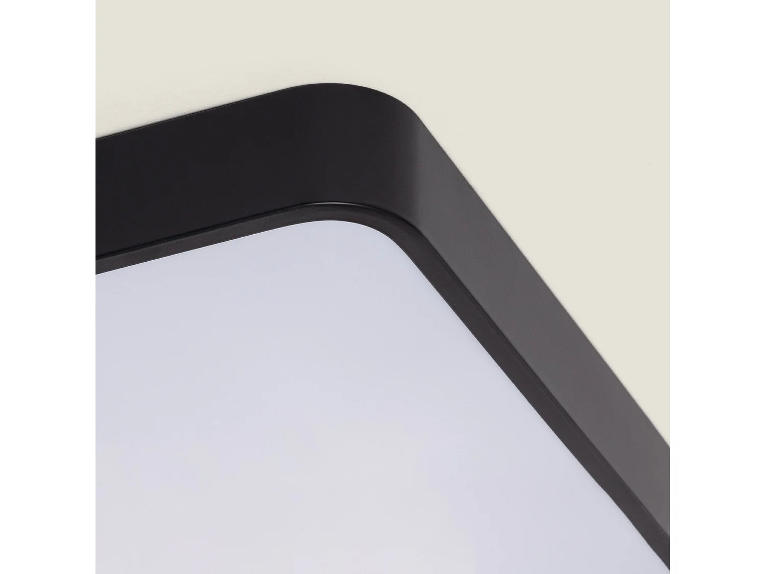 Plafonnier LED Rectangulaire Métal 40W CCT Sélectionnable Hidria 600x400 mm Noir