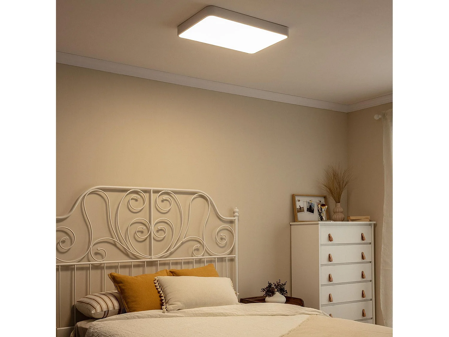 Plafonnier LED Rectangulaire Métal 40W CCT Sélectionnable Hidria 600x400 mm Noir