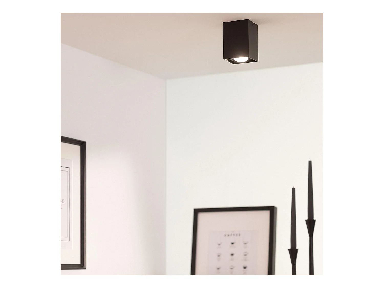 Aplique de Techo Aluminio Jaspe Negro Negro