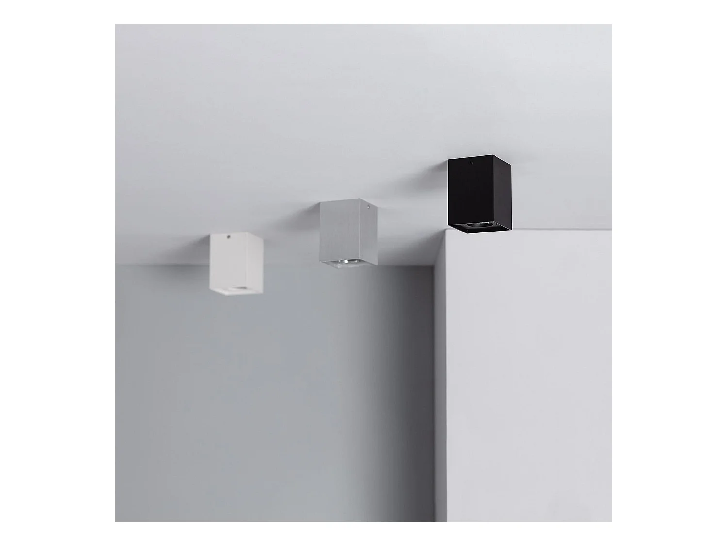 Aplique de Techo Aluminio Jaspe Negro Negro