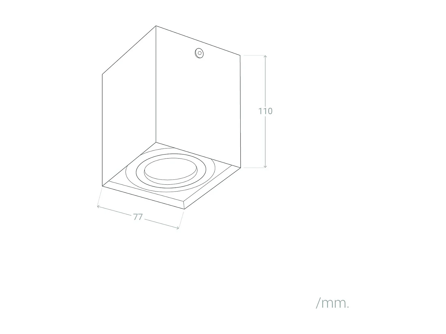 Plafonnier Aluminium Jaspe Noir Noir