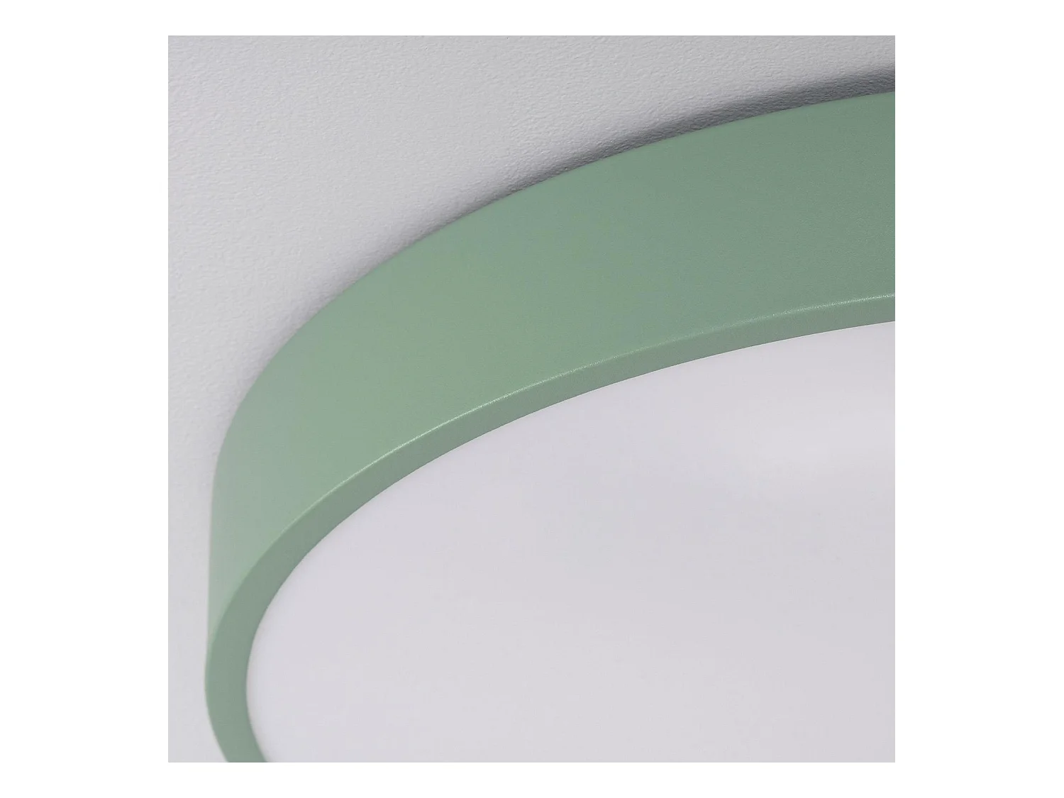 Plafonnier LED Rond Métal 24W CCT Sélectionnable Iris Ø400 mm Vert Céladon