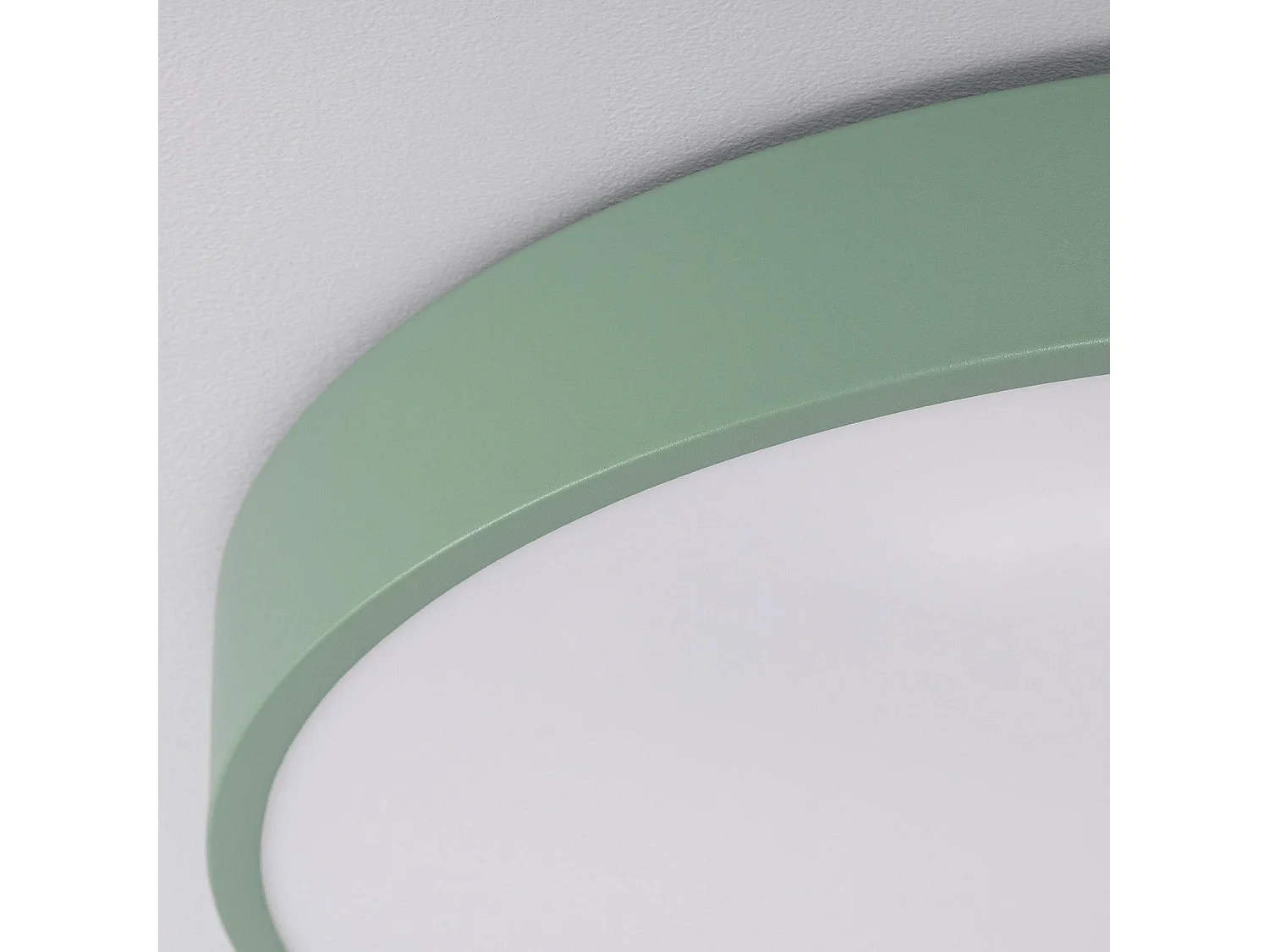 Plafonnier LED Rond Métal 24W CCT Sélectionnable Iris Ø400 mm Vert Céladon