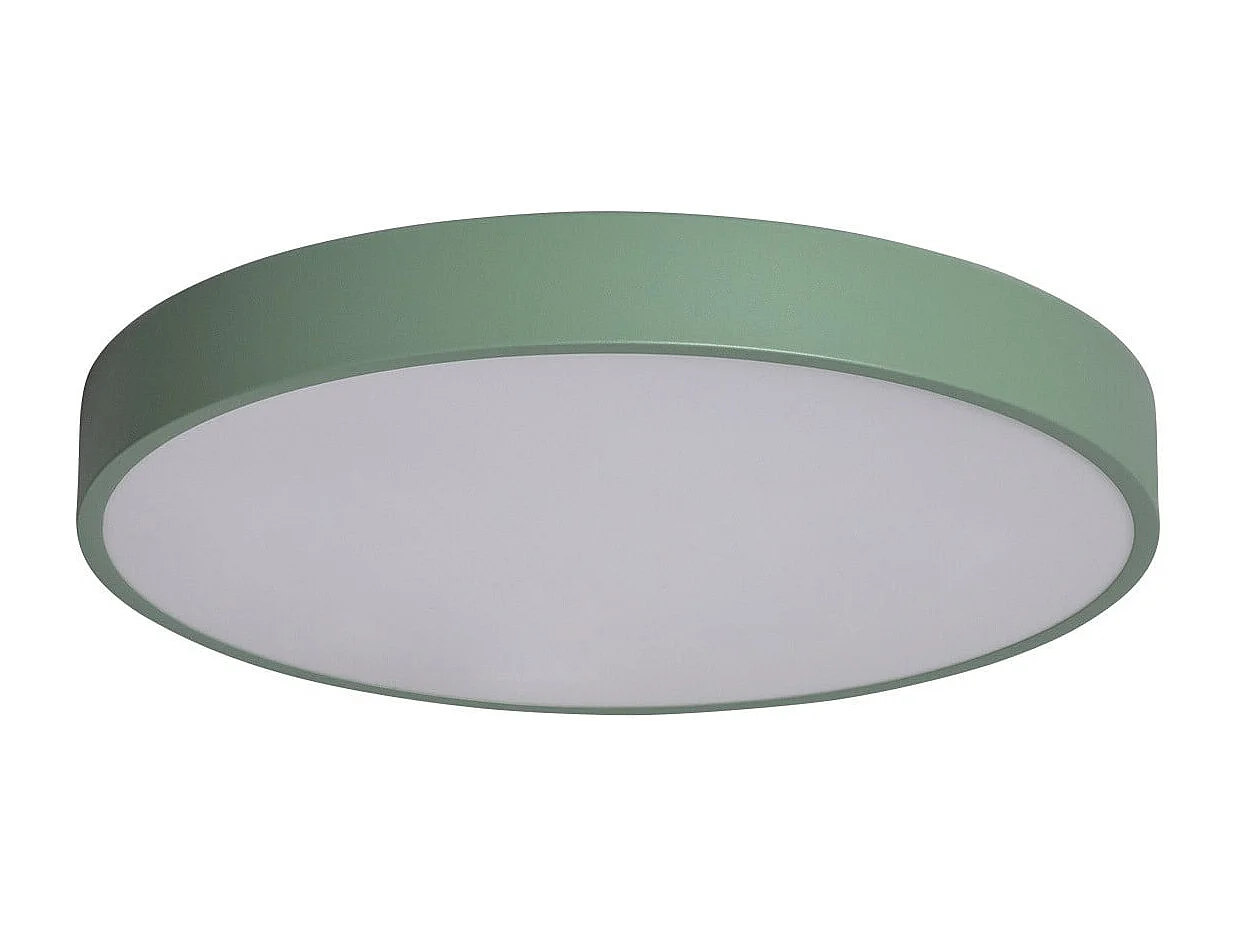 Plafoniera LED 24W Circolare Metallo Ø400 mm CCT Selezionabile Iris Verde Celadon