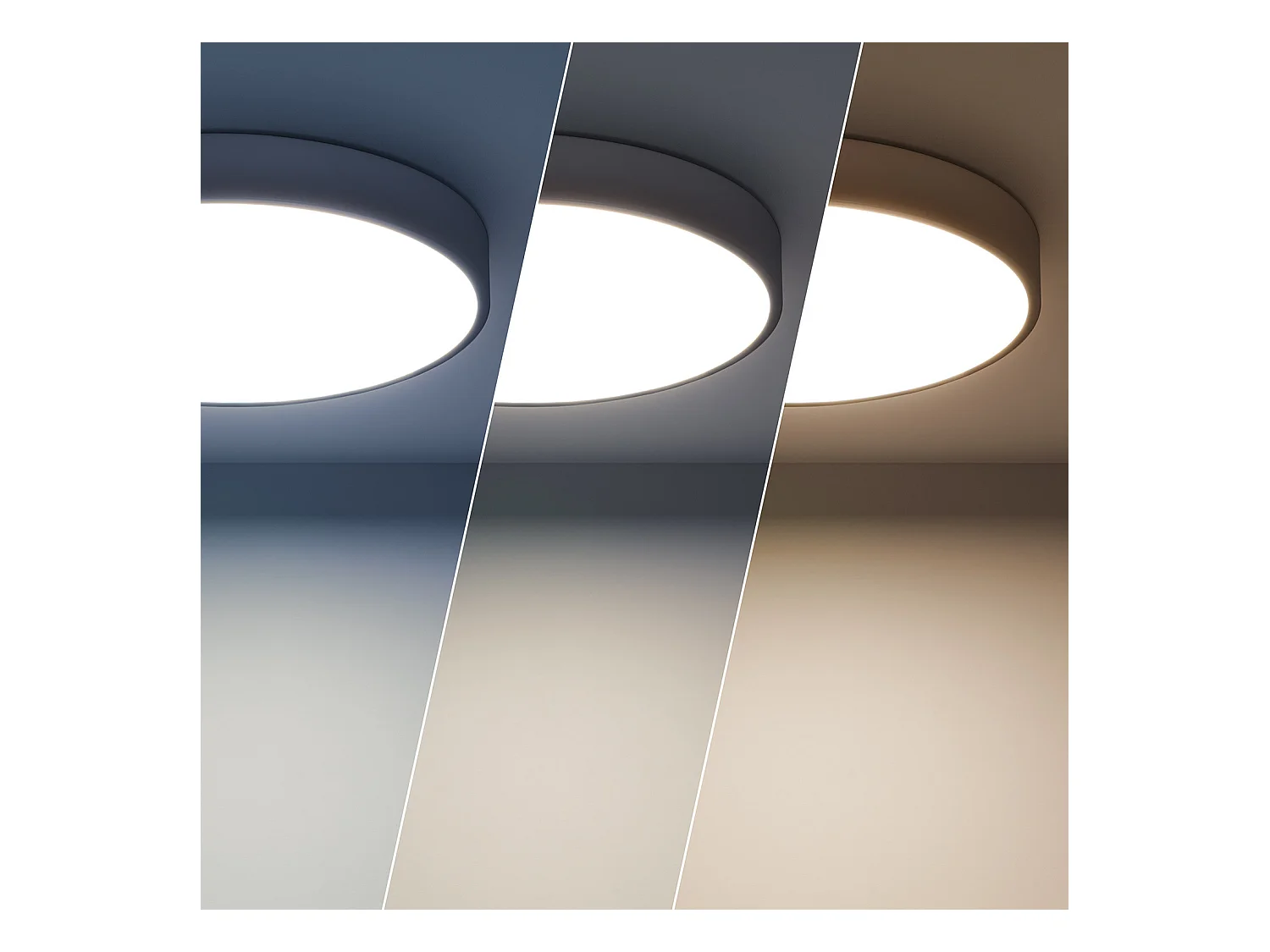 Plafoniera LED 30W Circolare Metallo Ø400 mm CCT Selezionabile Hidria Bianco