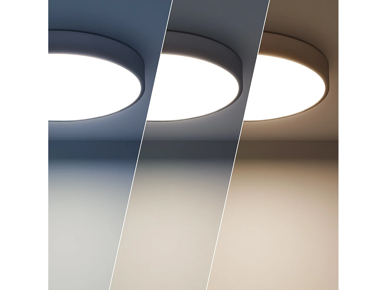 Plafonnier LED Rond Métal 30W CCT Sélectionnable Hidria Ø400 mm Blanc