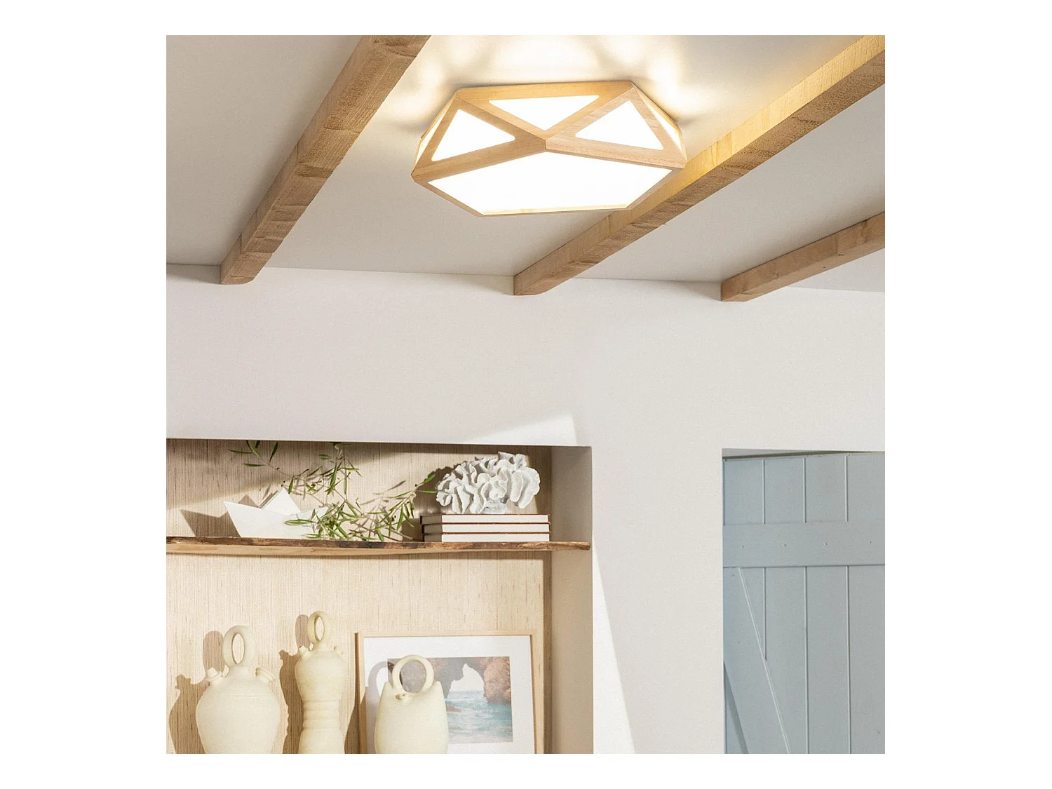 Plafón LED 20W Madera CCT Seleccionable Altigen Madera