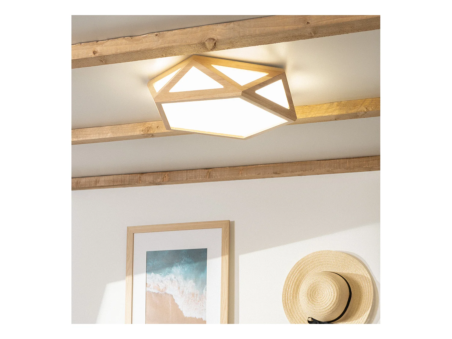 Plafón LED 20W Madera CCT Seleccionable Altigen Madera