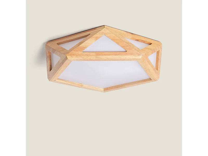 Plafonnier LED Bois CCT Sélectionnable Altigen 20W Bois