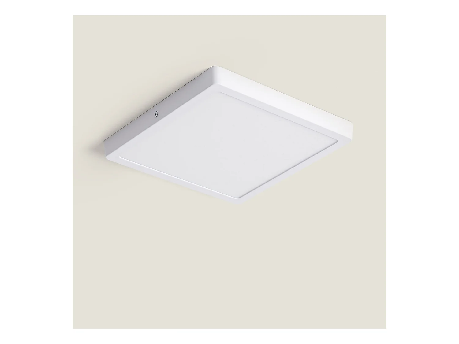 Plafonnier LED Carré Aluminium Slim 24W CCT Sélectionnable Galán 280x280 mm SwitchDimm Blanc