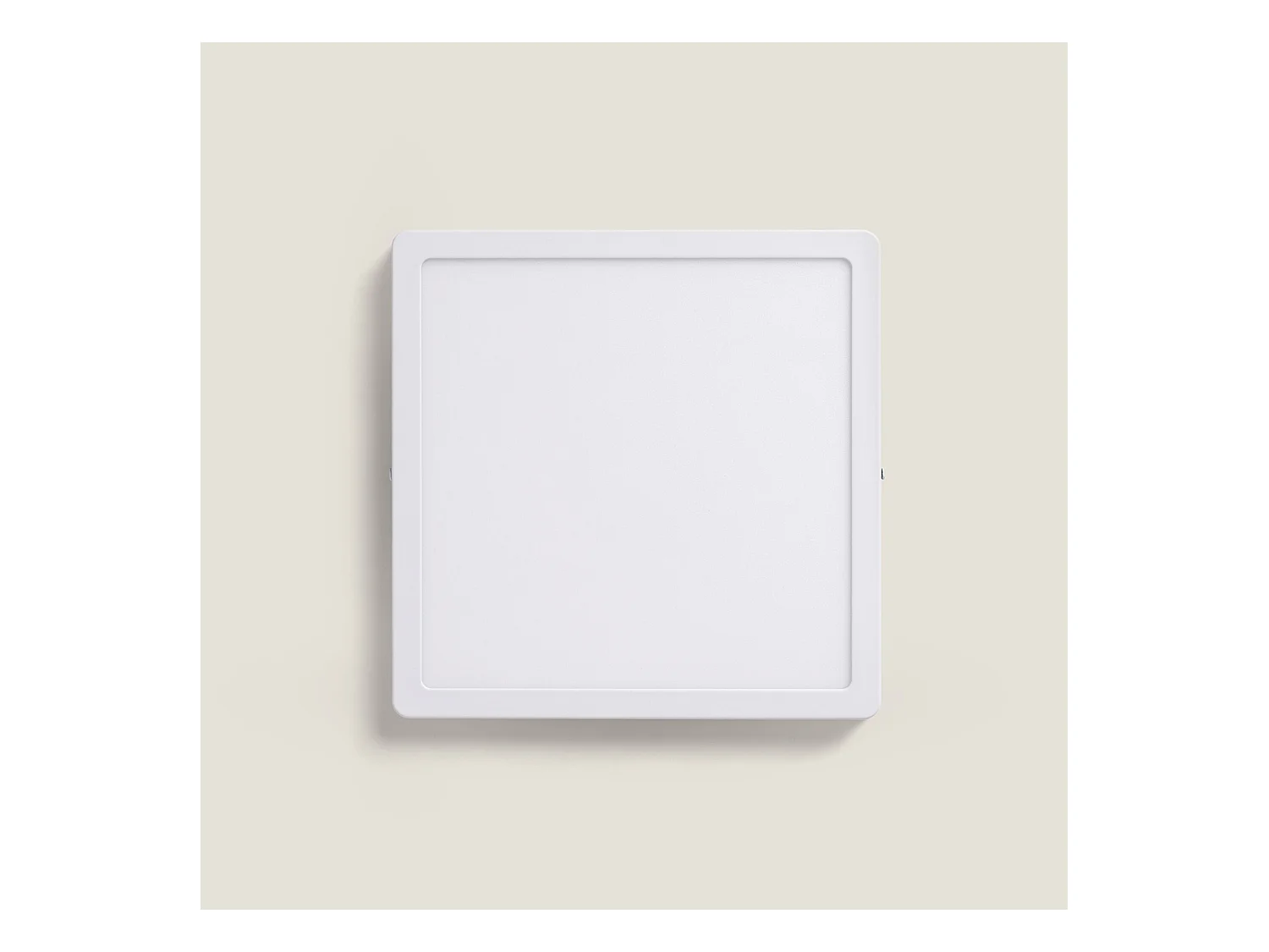 Plafonnier LED Carré Aluminium Slim 24W CCT Sélectionnable Galán 280x280 mm SwitchDimm Blanc