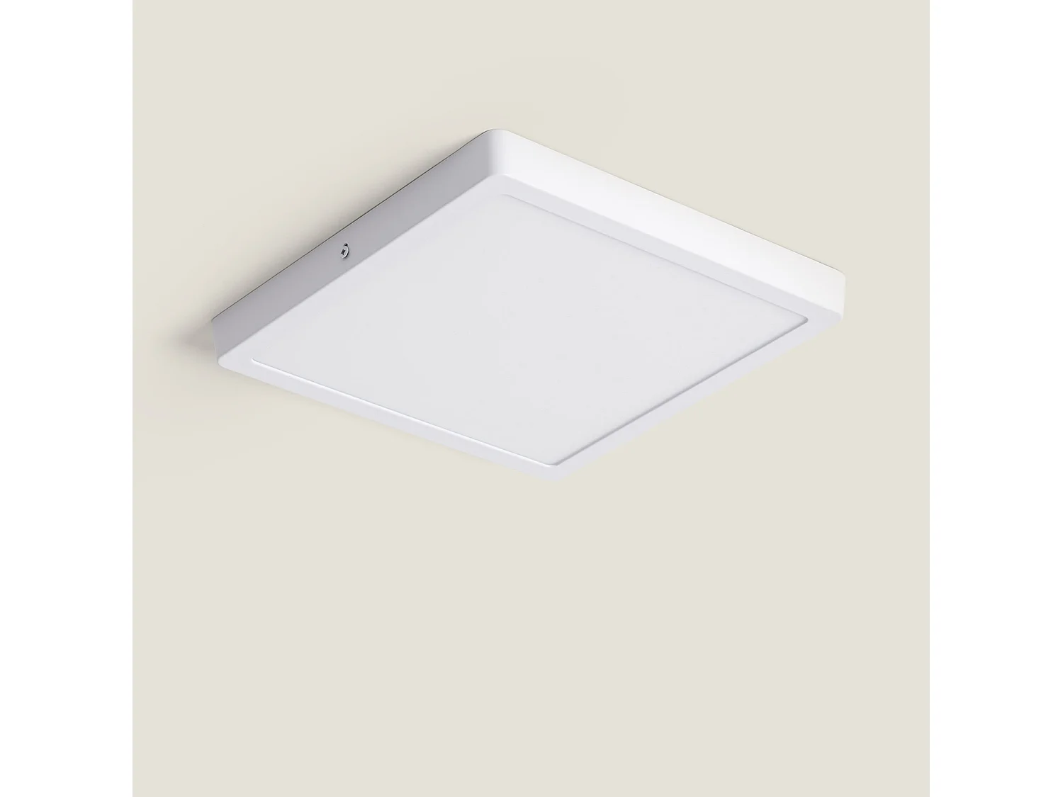 Plafonnier LED Carré Aluminium Slim 24W CCT Sélectionnable Galán 280x280 mm SwitchDimm Blanc