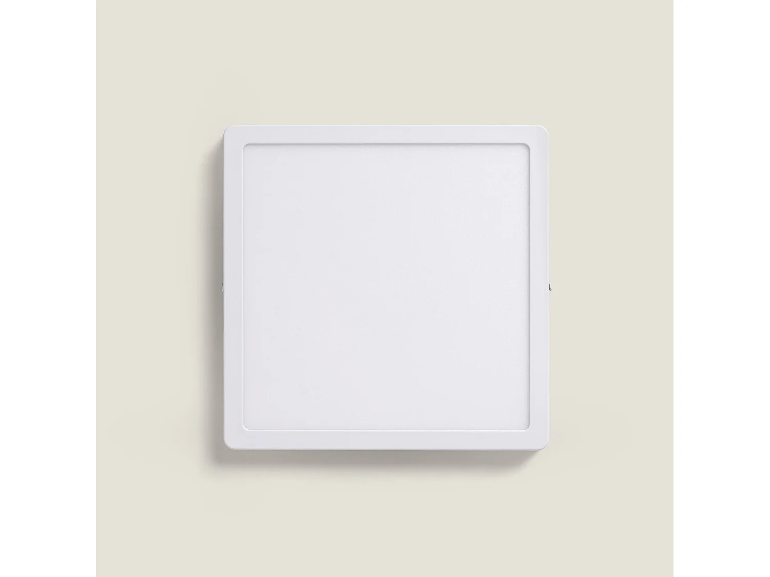 Plafonnier LED Carré Aluminium Slim 24W CCT Sélectionnable Galán 280x280 mm SwitchDimm Blanc