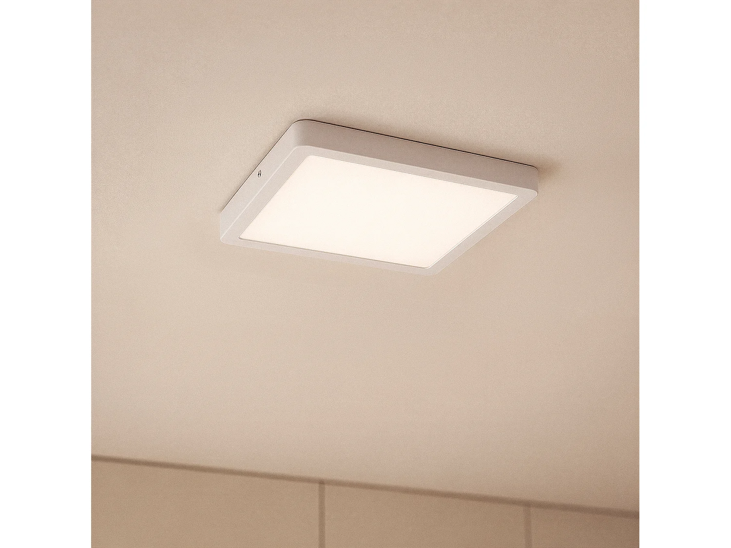 Plafón LED 24W Cuadrado Aluminio 280x280 mm Slim CCT Seleccionable Galán SwitchDimm Blanco