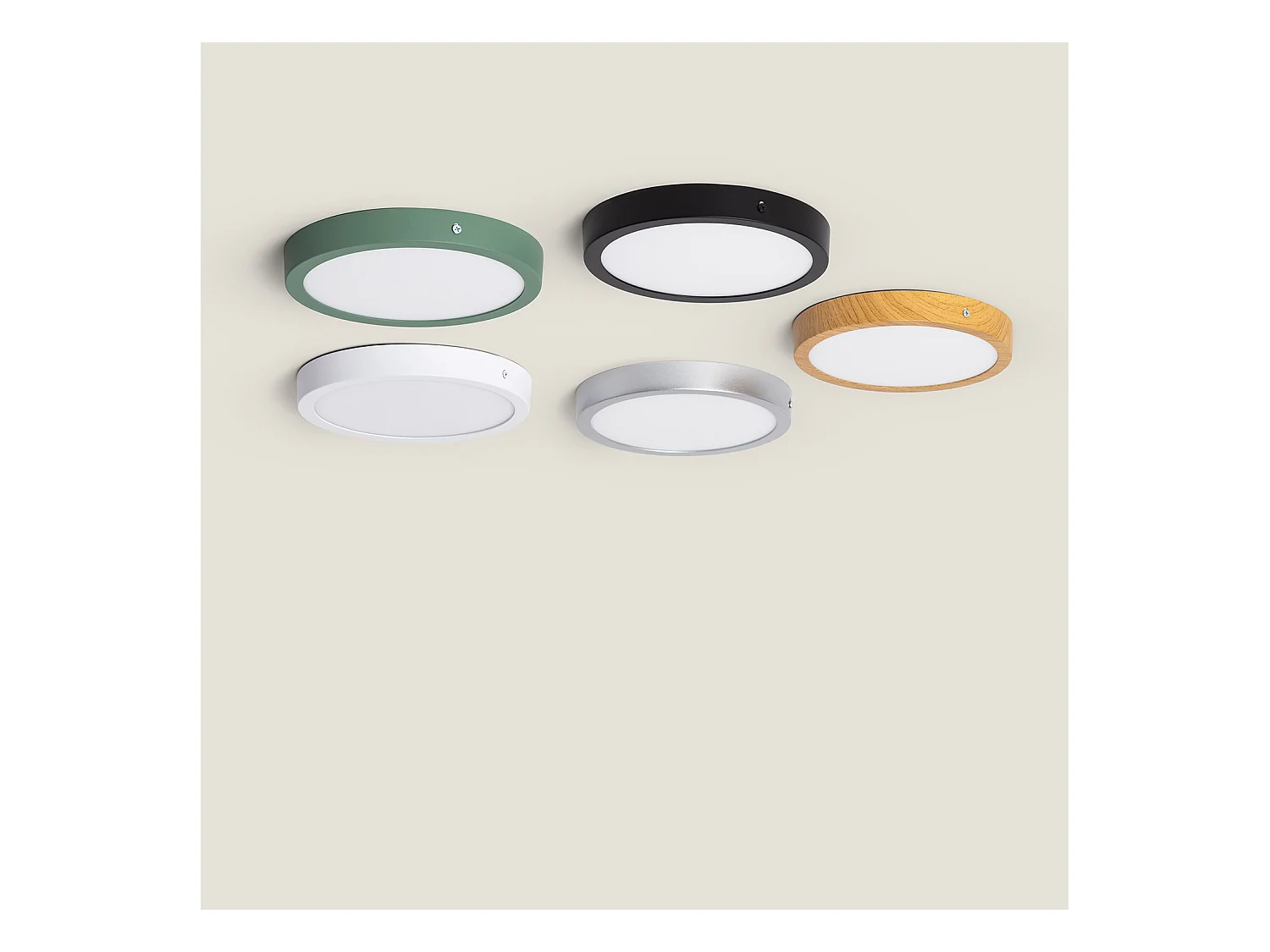 Plafón LED 18W Circular Aluminio Ø210 mm Slim CCT Seleccionable Galán SwitchDimm Blanco