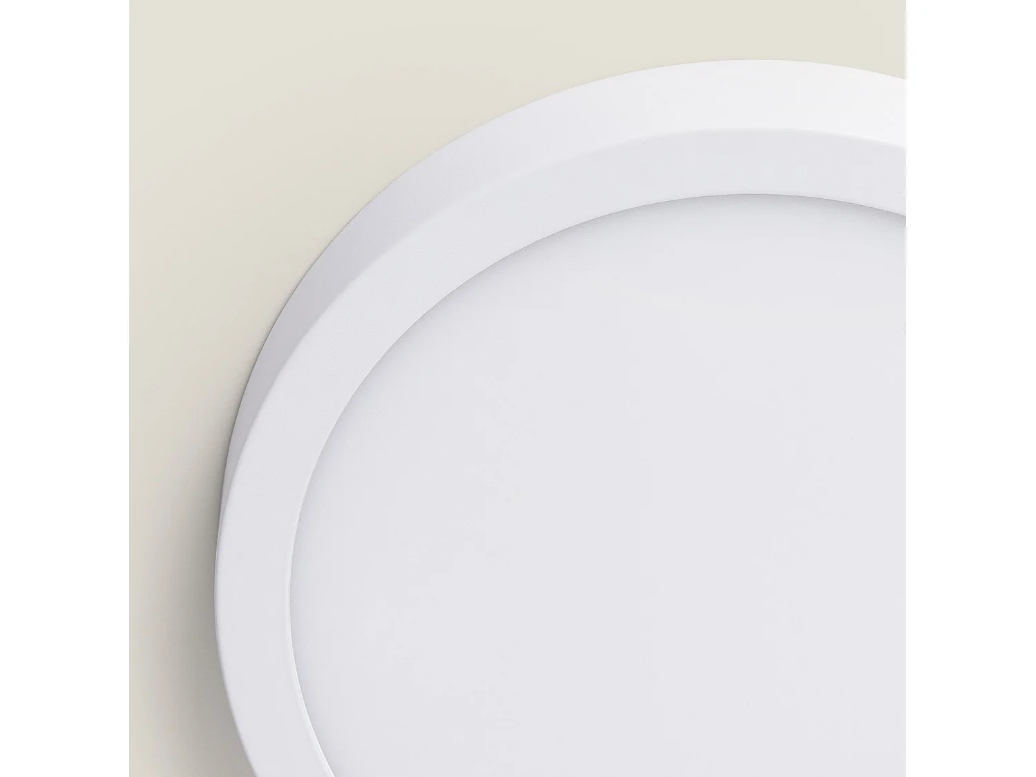 Plafonnier LED 18W Rond Aluminium Ø210 mm Slim CCT Sélectionnable Galán SwitchDimm Blanc