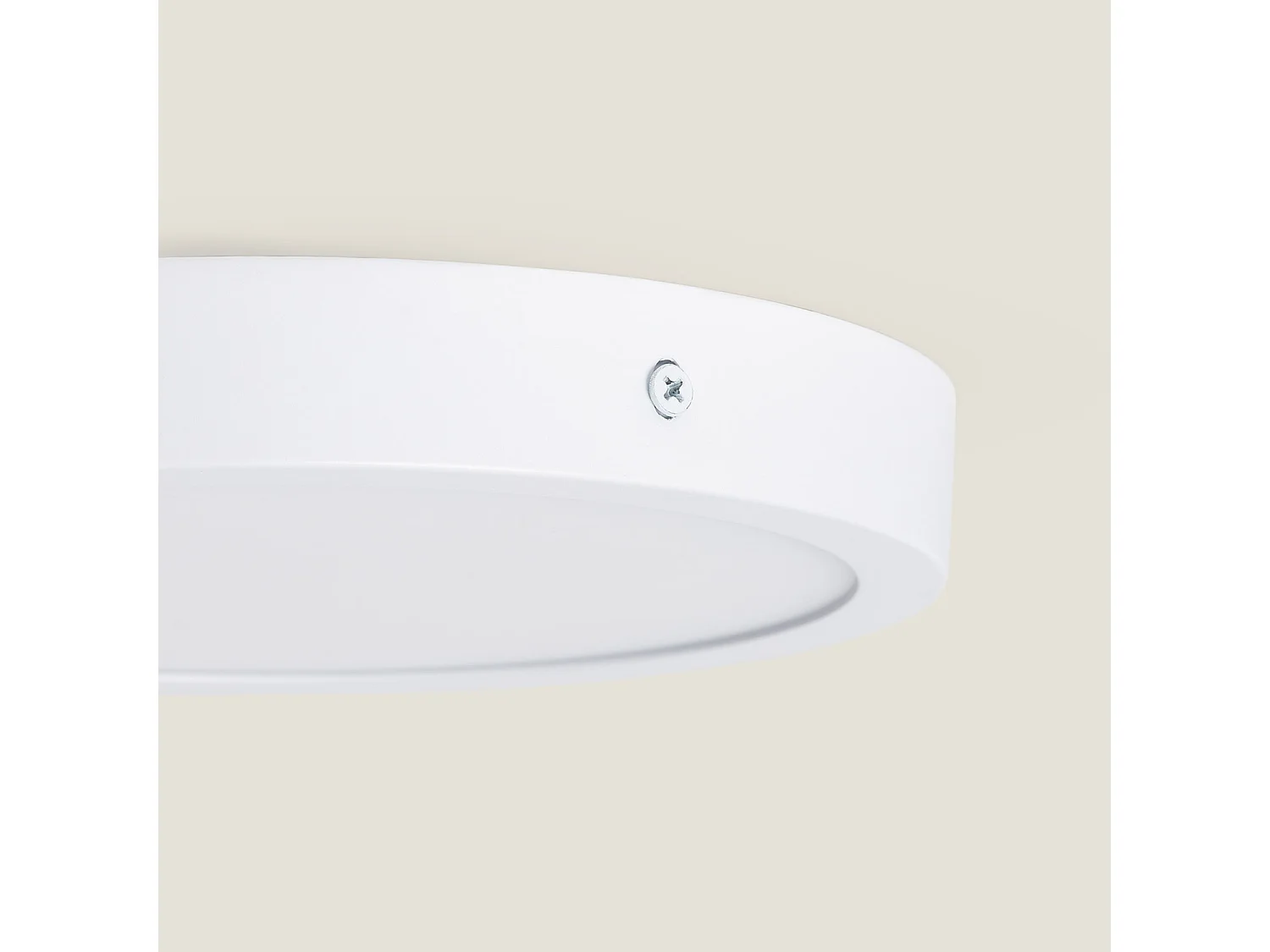 Plafonnier LED 18W Rond Aluminium Ø210 mm Slim CCT Sélectionnable Galán SwitchDimm Blanc