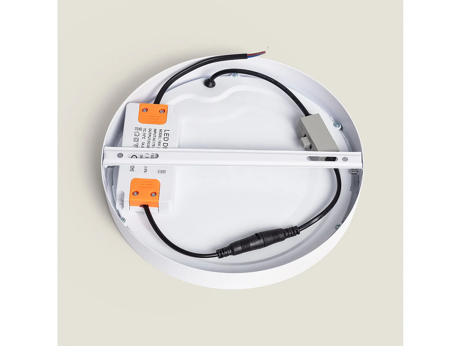 Plafonnier LED 18W Rond Aluminium Ø210 mm Slim CCT Sélectionnable Galán SwitchDimm Blanc