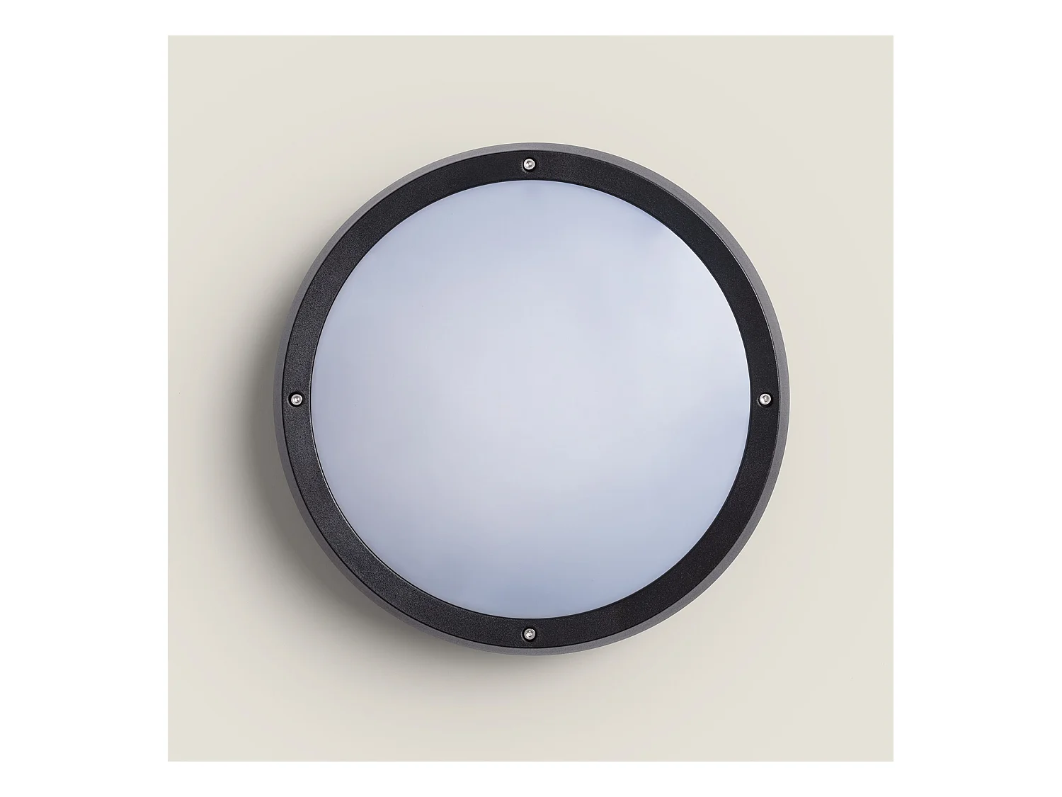 Plafonnier Extérieur Rond Curio IP65 Noir  Noir
