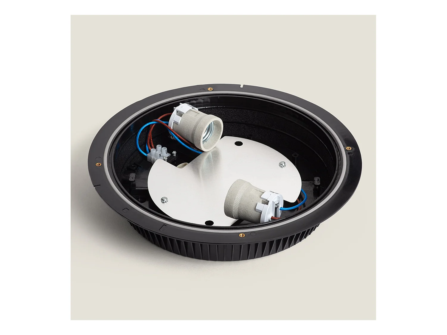 Plafonnier Extérieur Rond Curio IP65 Noir  Noir