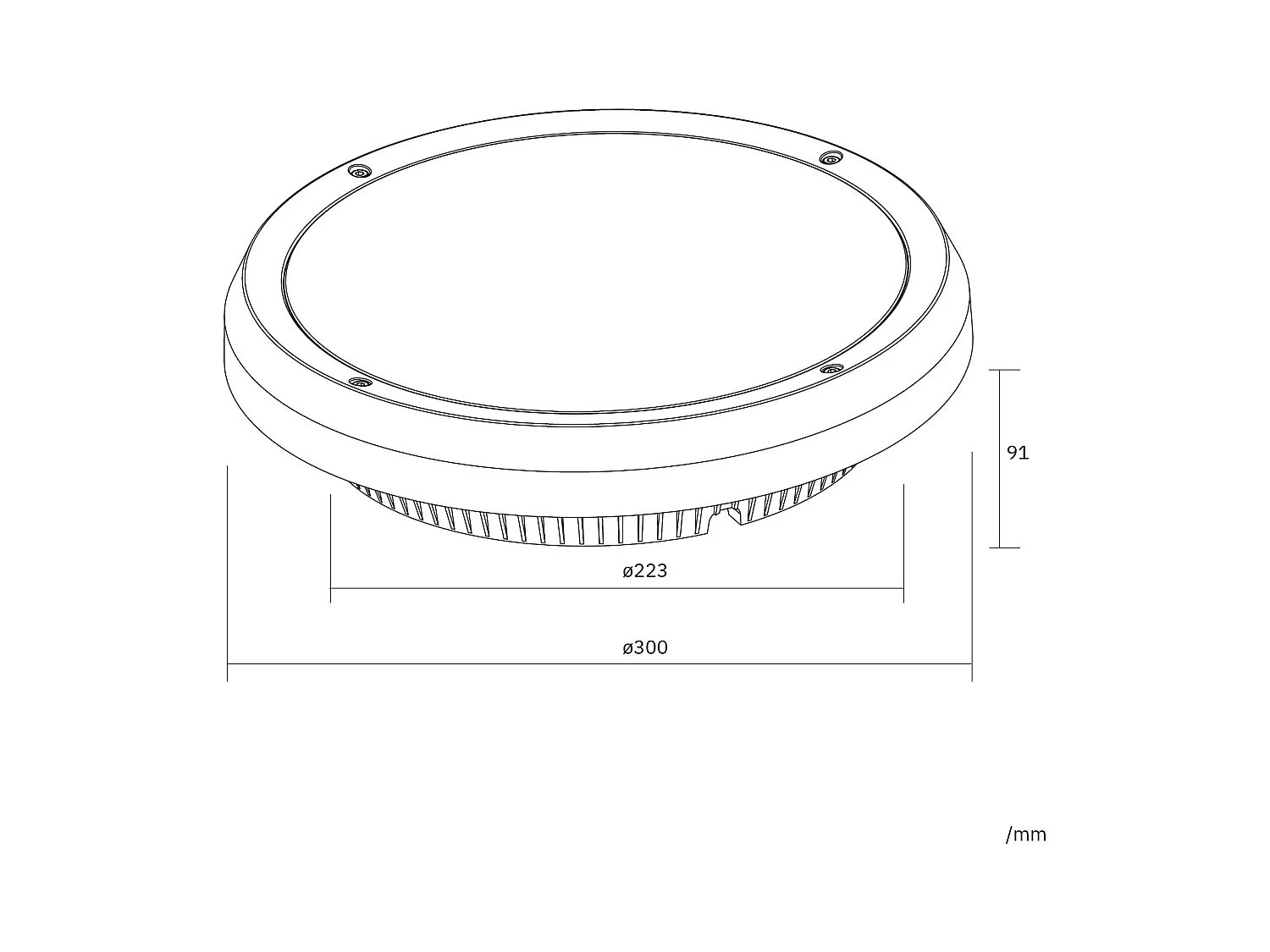 Plafonnier Extérieur Rond Curio IP65 Noir  Noir