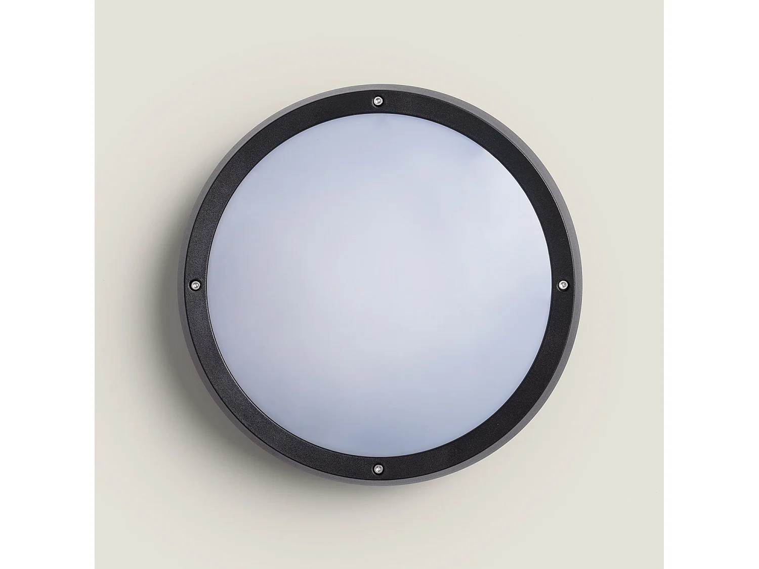 Plafoniera Circolare da Soffitto per Esterni Curio Nero IP65 Ø300 mm Nero