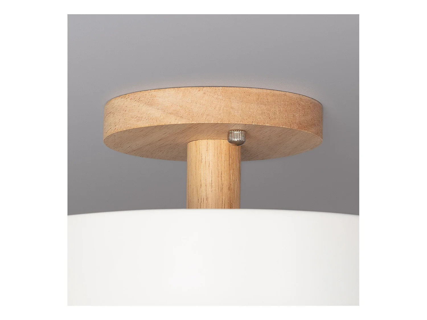 Lampada da Soffitto LED 12W Legno e Metallo CCT Selezionabile Whisty Bianco