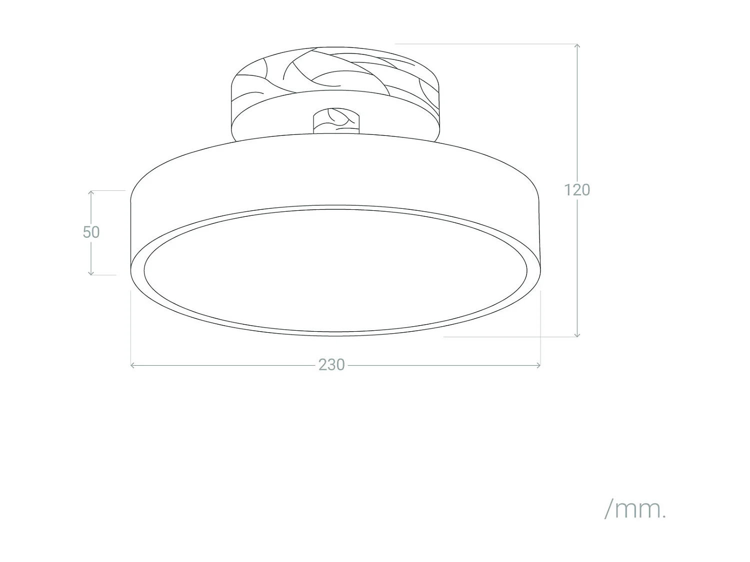 Plafonnier LED Bois et Métal 12W CCT Sélectionnable Whisty Blanc