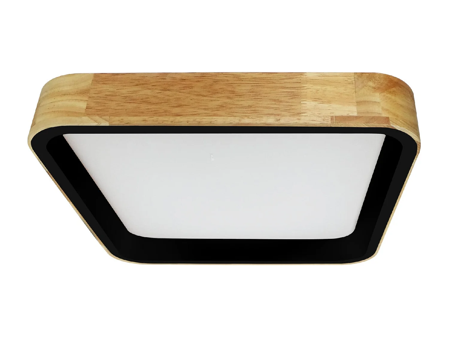 Plafonnier LED 15W Carré Bois 370x370 mm CCT Sélectionnable Dari Noir