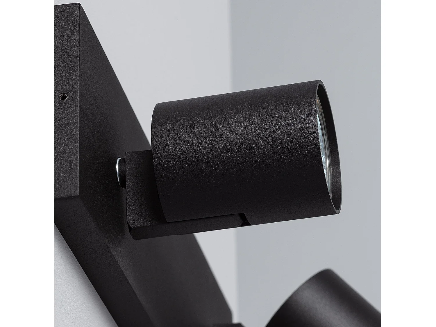 Aplique Aluminio Gylu 2 Focos para Bombilla GU10 Negro