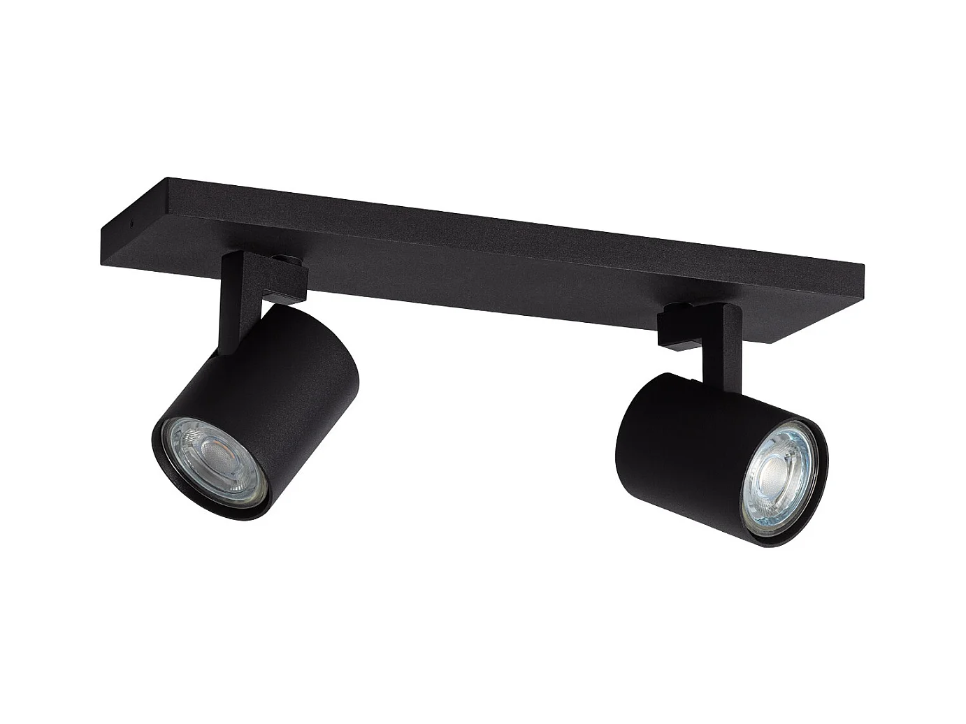 Spot à Douille Double en Saillie Orientable Aluminium Gylu à Ampoule GU10  Noir
