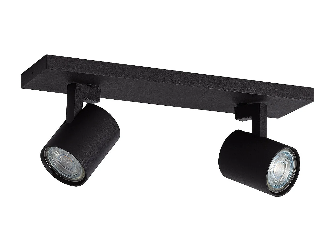 Spot à Douille Double en Saillie Orientable Aluminium Gylu à Ampoule GU10  Noir