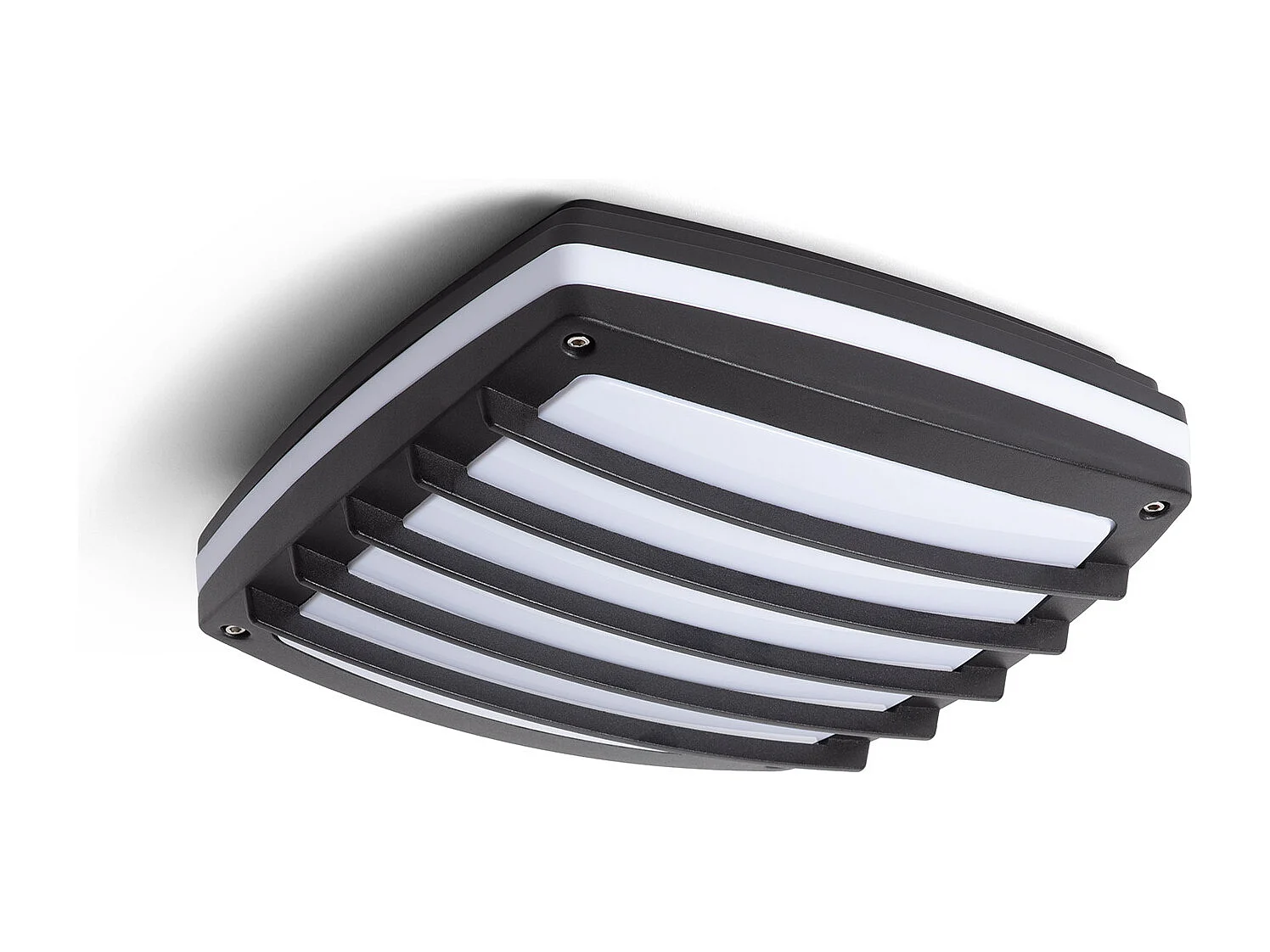 Plafonnier Carré Métal Domia 300x300 mm Noir