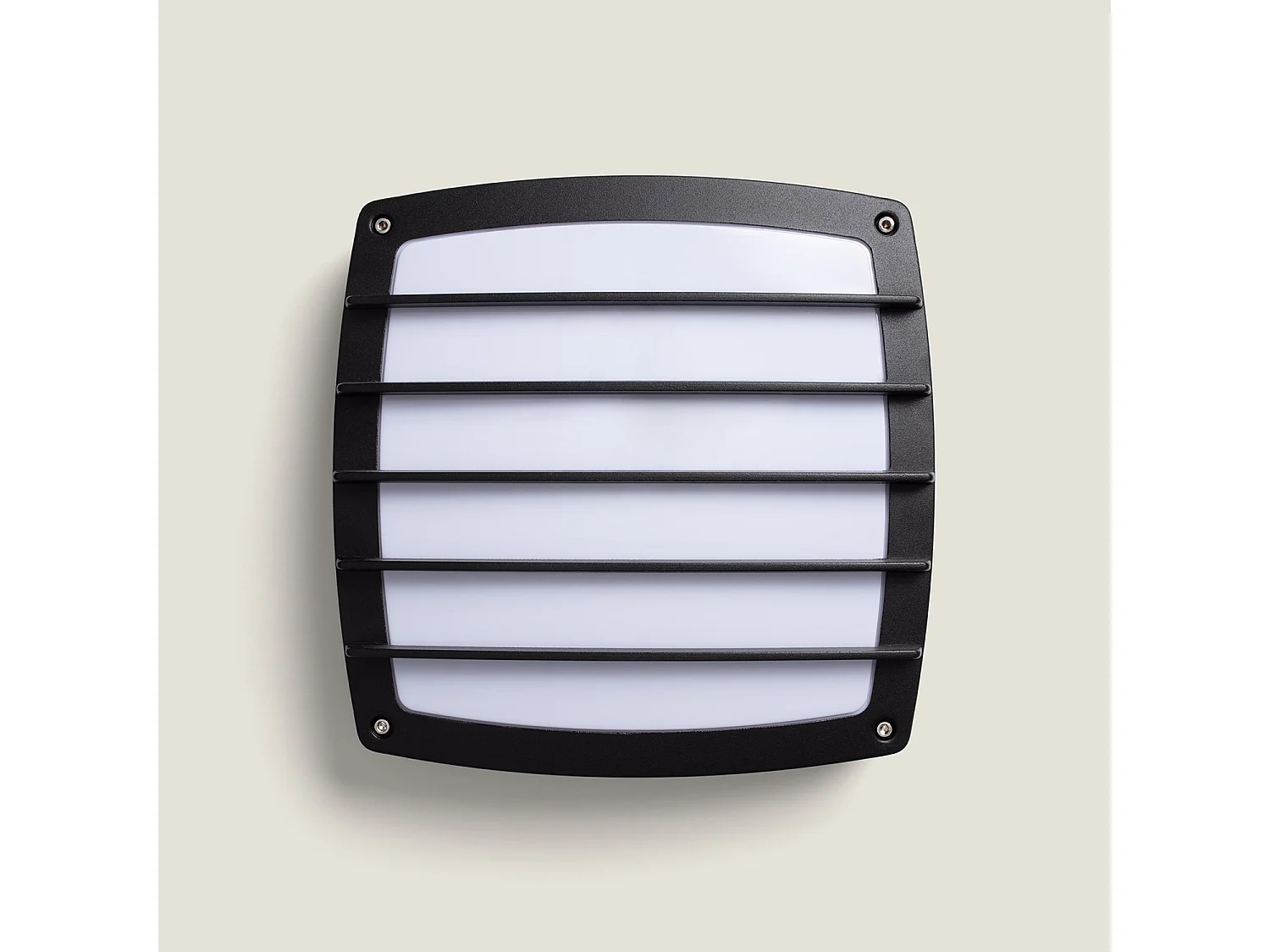 Plafonnier Carré Métal Domia 300x300 mm Noir