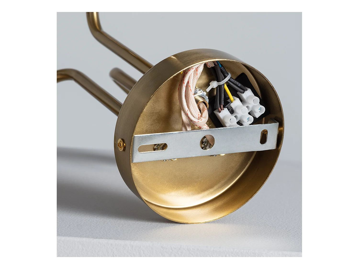 Lámpara de Techo Metal y Cristal Moonlight Brass 3 Focos Blanco