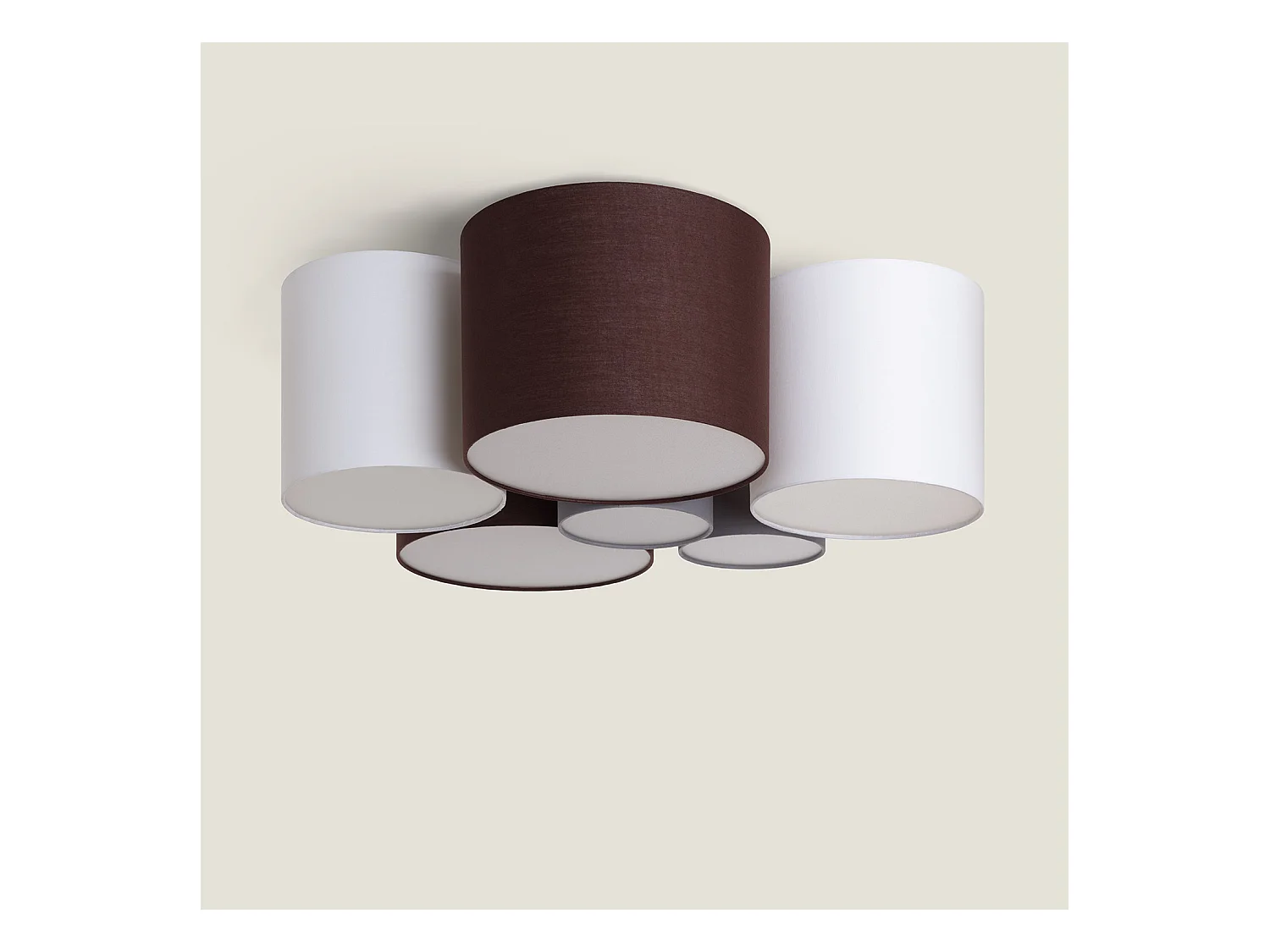 Plafón Circular Tela Tallabo Multicolor