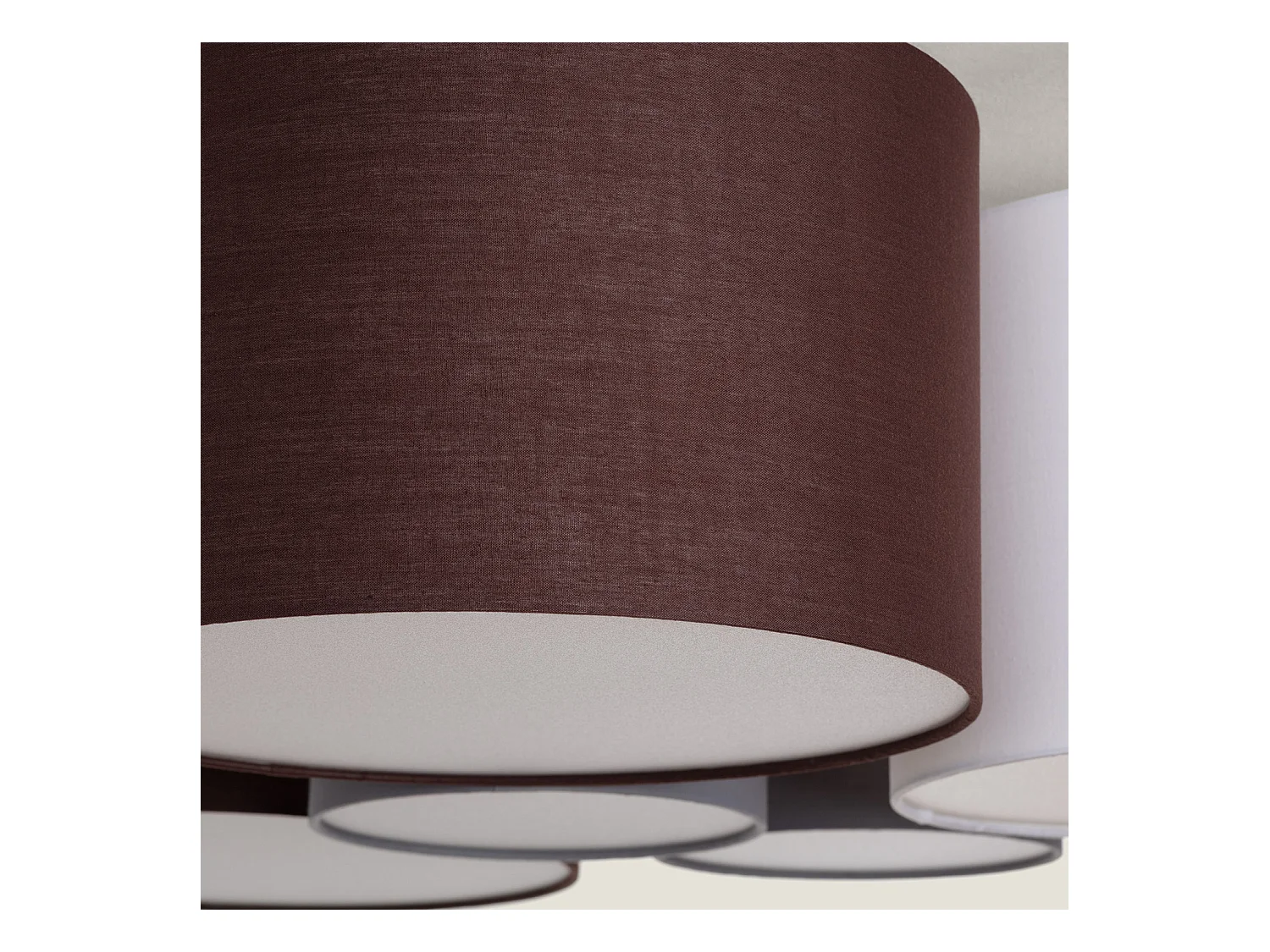 Plafón Circular Tela Tallabo Multicolor