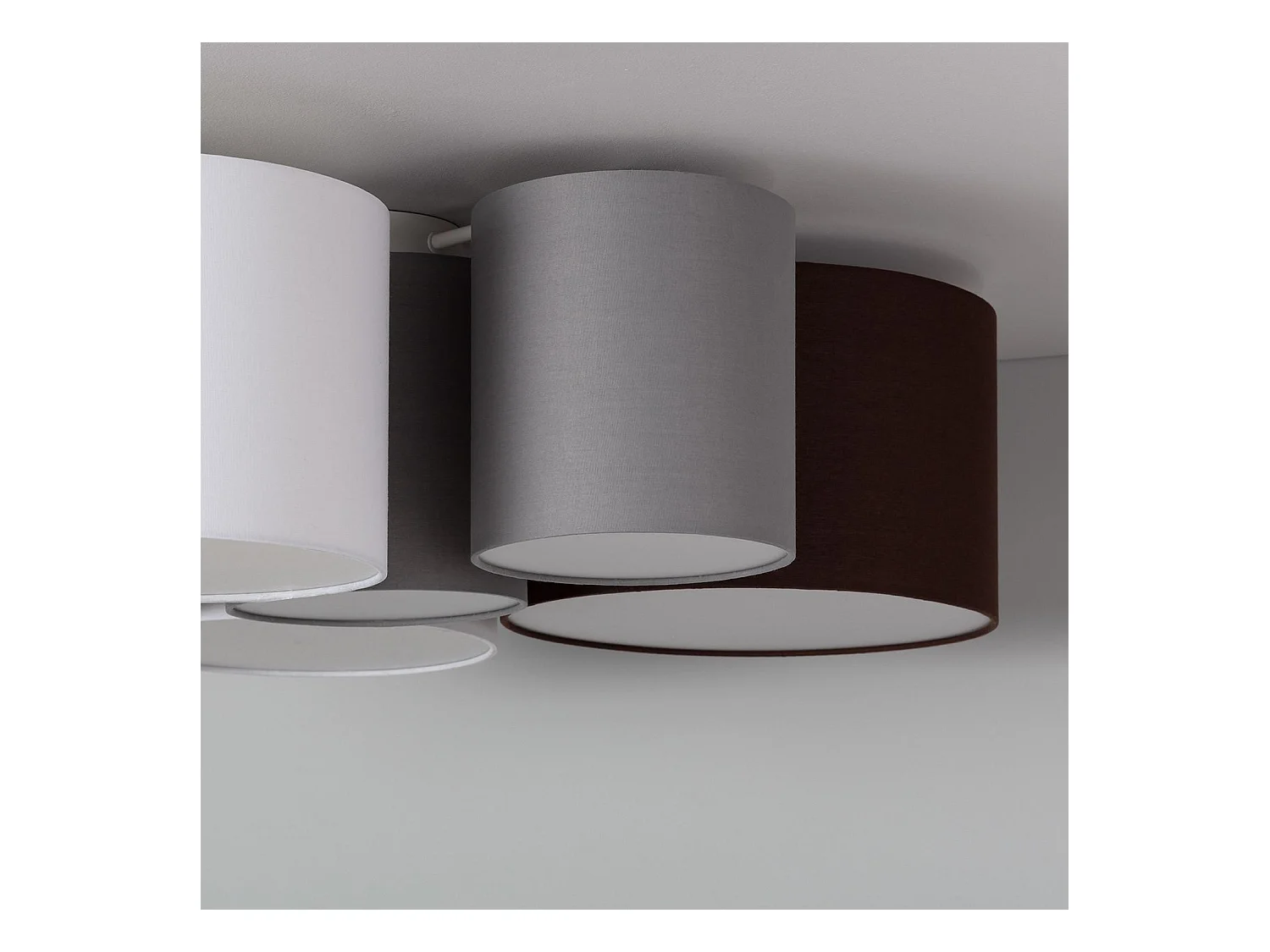 Plafón Circular Tela Tallabo Multicolor