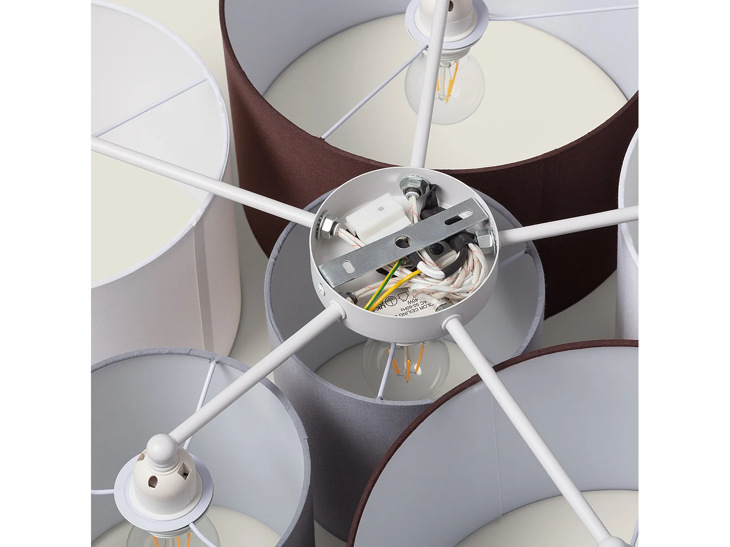 Plafonnier Rond Tissu Tallabo Multicolore