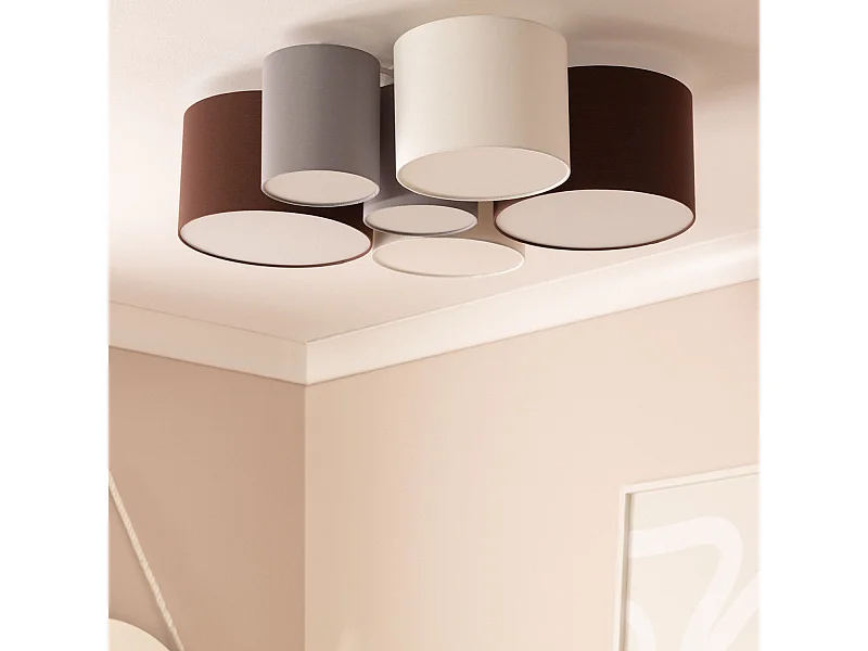 Plafonnier Rond Tissu Tallabo Multicolore