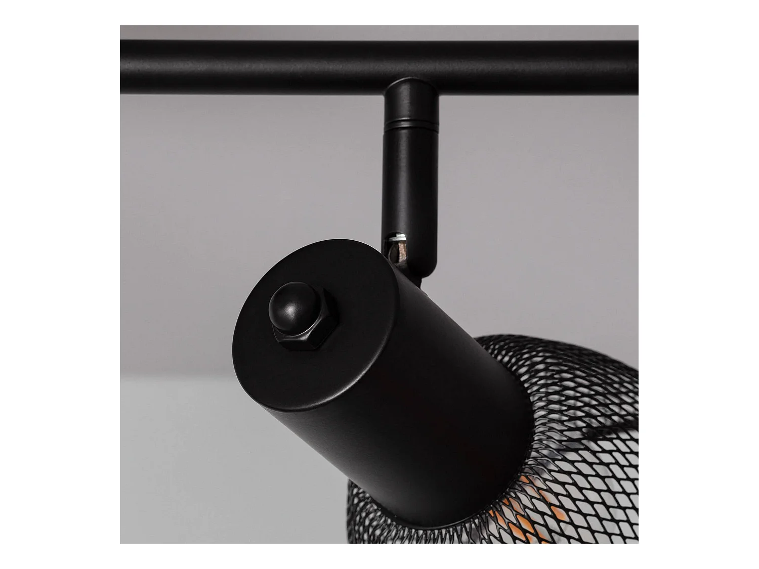 Lámpara de Techo Orientable Aluminio 6 Focos Grid Negro