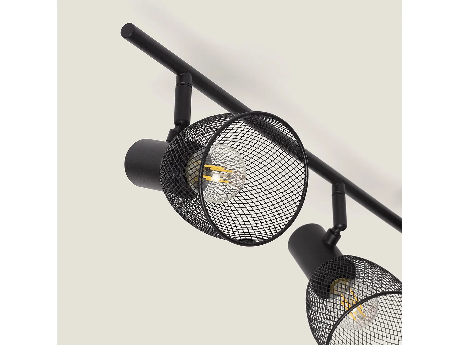 Plafonnier Orientable Aluminium Grid 6 Spots  Noir