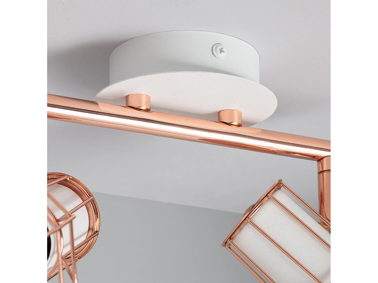 Lámpara de Techo Aluminio Orientable 2 Focos Lada Cobre