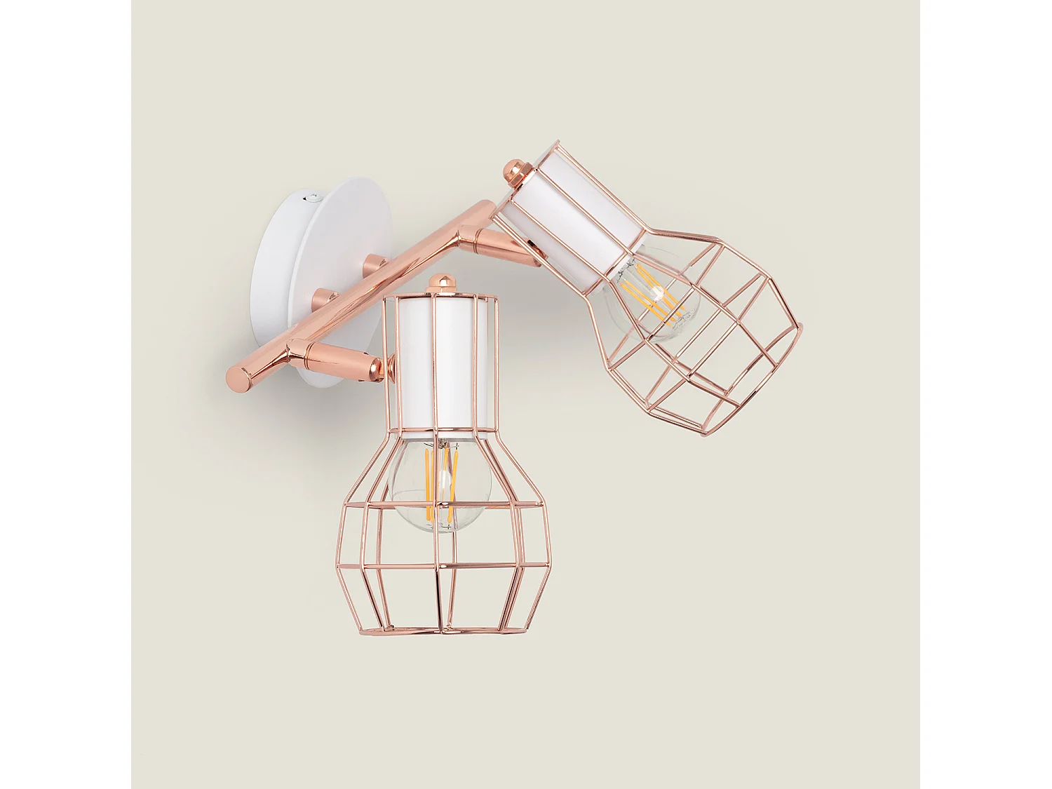 Plafonnier Orientable Aluminium Lada 2 Spots  Cuivre