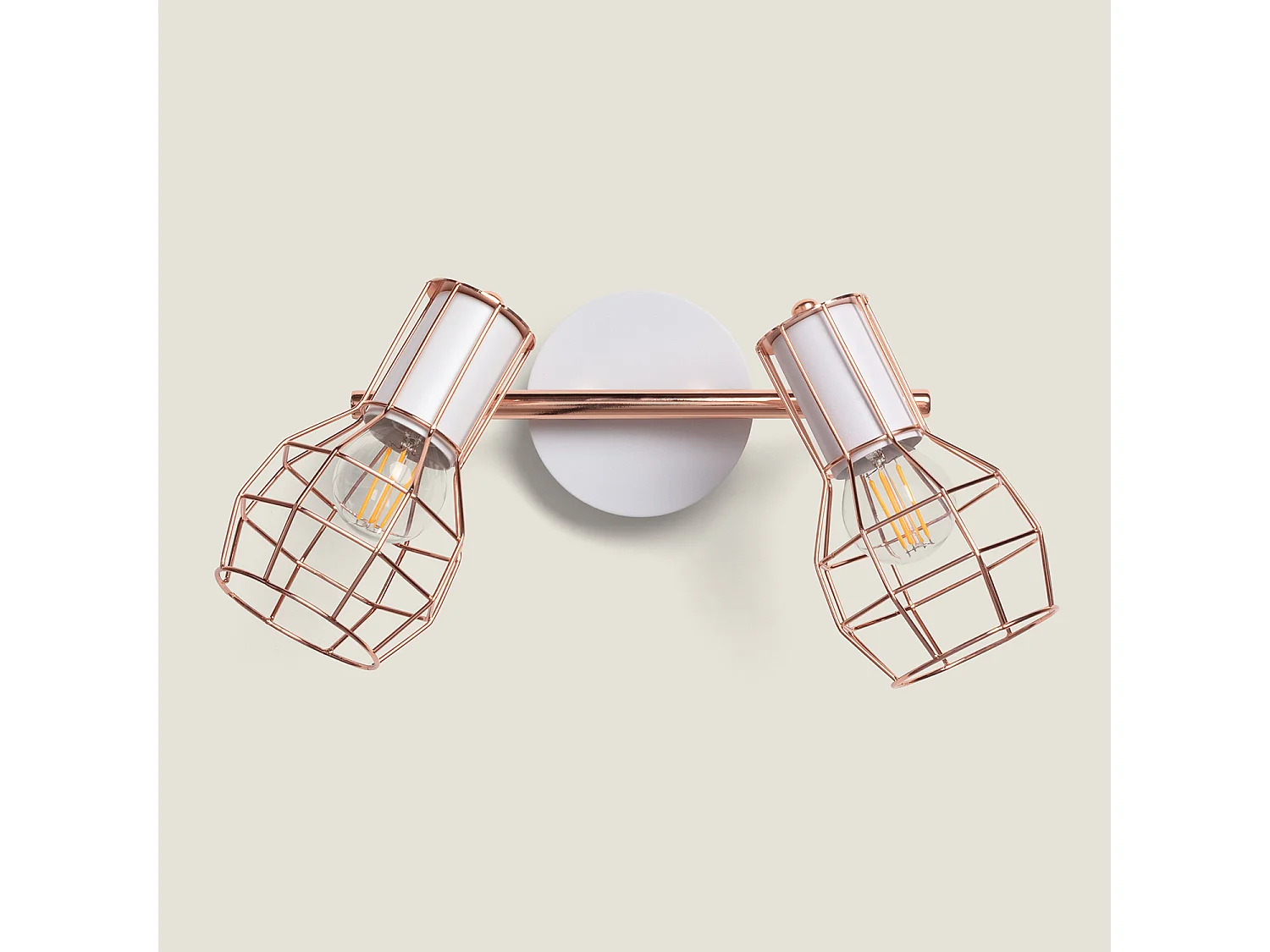 Lámpara de Techo Aluminio Orientable 2 Focos Lada Cobre