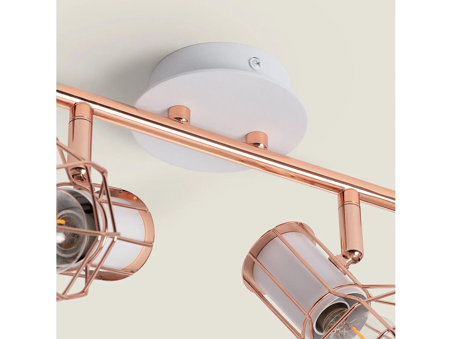 Lámpara de Techo Aluminio Orientable 2 Focos Lada Cobre