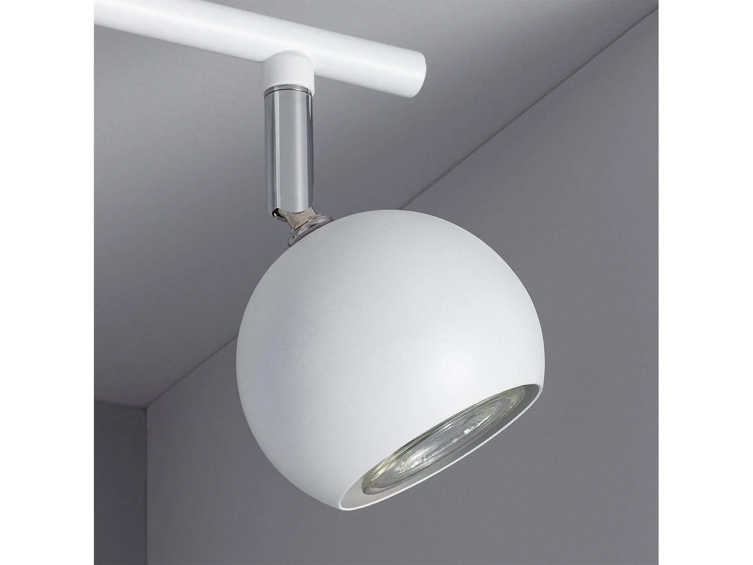 Plafonnier Orientable Aluminium Ates 3 Spots  Blanc