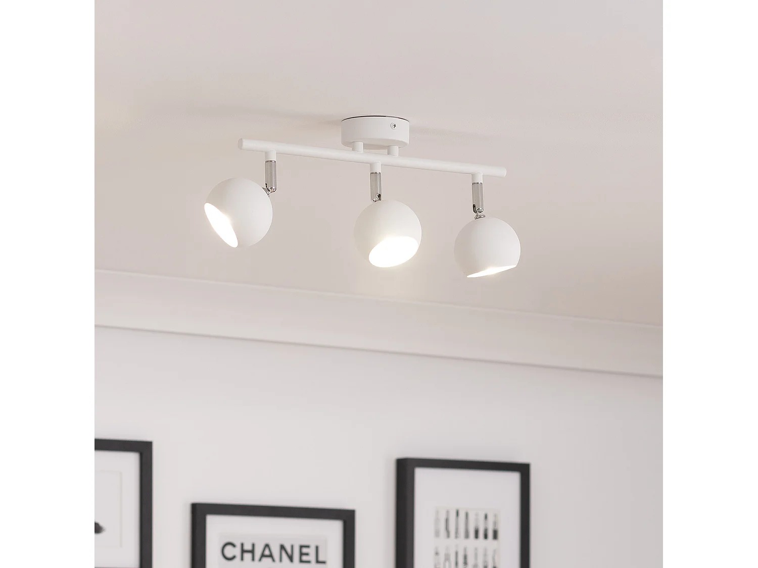 Plafonnier Orientable Aluminium Ates 3 Spots  Blanc