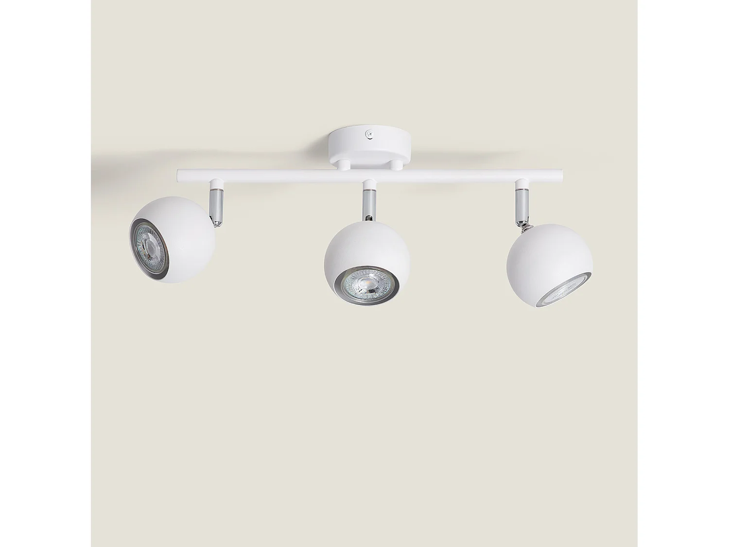 Plafonnier Orientable Aluminium Ates 3 Spots  Blanc